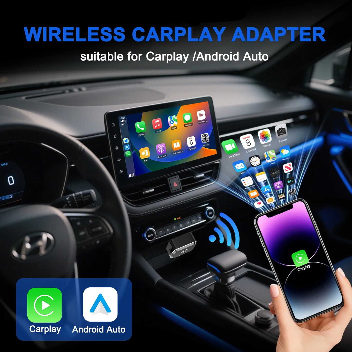 Adaptateur CarPlay sans fil | CarEase™