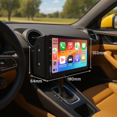 Autoradio 2 DIN CarPlayMax™ – Dimensions 180 mm x 103 mm x 64 mm