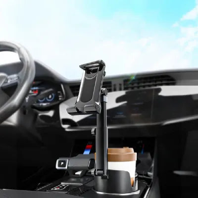 Support Tablette Voiture GripPro™ - Double Porte-Gobelet