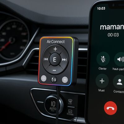 Adaptateur Bluetooth Voiture AirConnect™ - Protection sécurisée