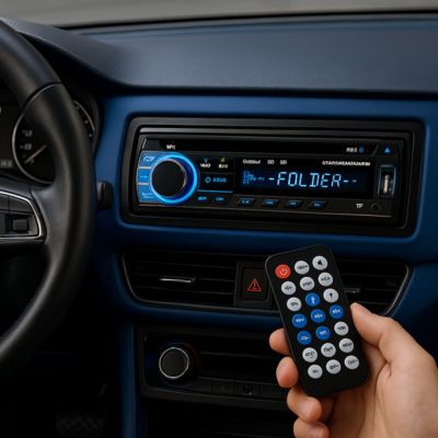 Autoradio 1 DIN SonicDrive™ - Sécurité et fiabilité renforcée avec télécommande