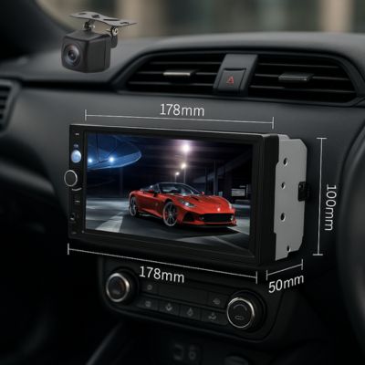 Autoradio 2 DIN Auto2DIN™ - Caméra de recul HD - Dimensions  178 mm x 100  mm x 50 mm