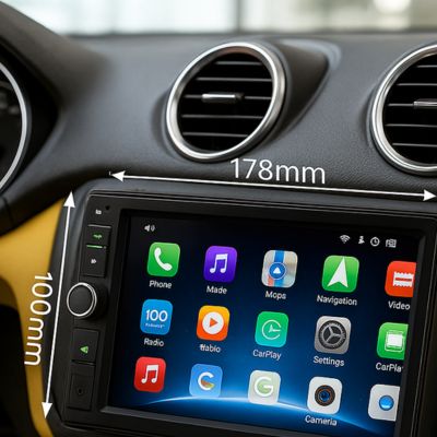 Autoradio 2 DIN Power2DIN™ – Dimensions Largeur Hauteur