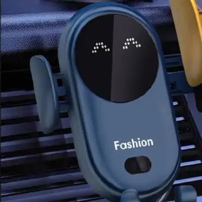 Support Téléphone Voiture Fixation Sécurisée Compatible Qi