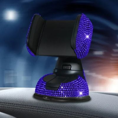 Support téléphone voiture CrystalGrip™ - Accessoire automobile de luxe bleu
